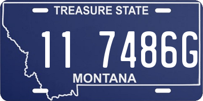 MT license plate 117486G
