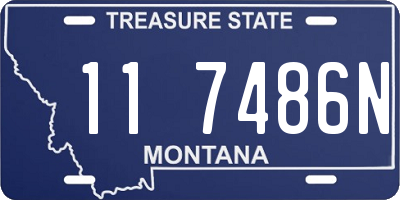 MT license plate 117486N
