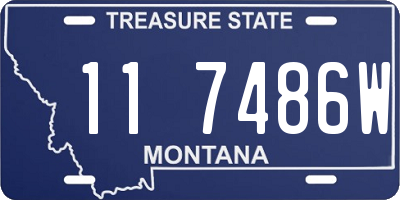 MT license plate 117486W