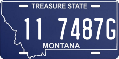 MT license plate 117487G