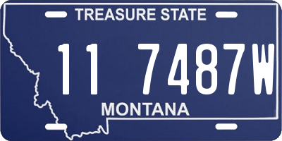 MT license plate 117487W