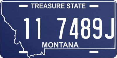 MT license plate 117489J