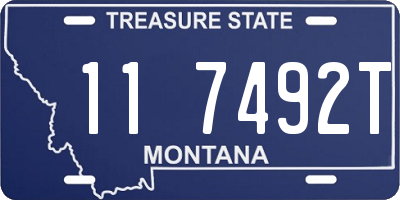 MT license plate 117492T