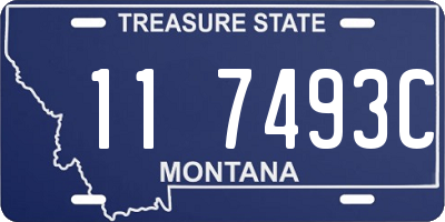 MT license plate 117493C