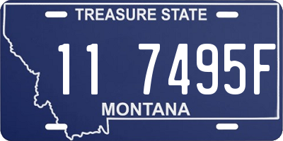 MT license plate 117495F