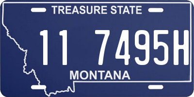 MT license plate 117495H