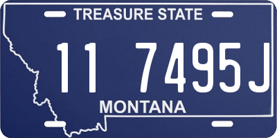 MT license plate 117495J