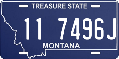 MT license plate 117496J