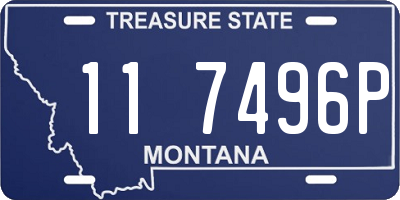 MT license plate 117496P