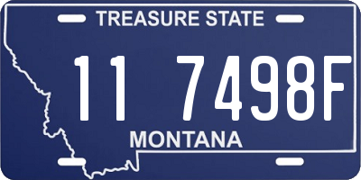 MT license plate 117498F