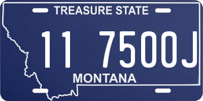 MT license plate 117500J