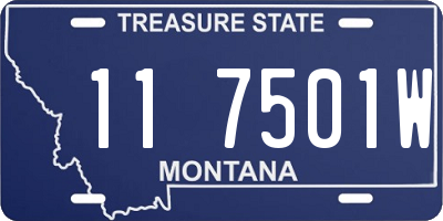 MT license plate 117501W