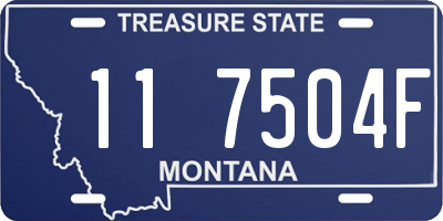 MT license plate 117504F