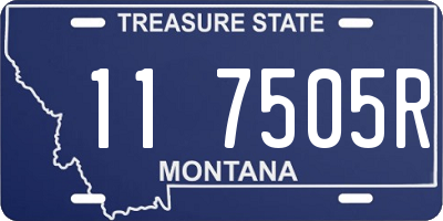 MT license plate 117505R