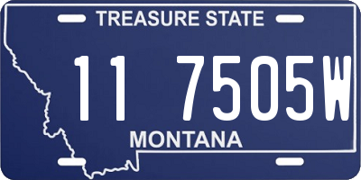 MT license plate 117505W