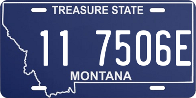 MT license plate 117506E