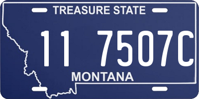 MT license plate 117507C