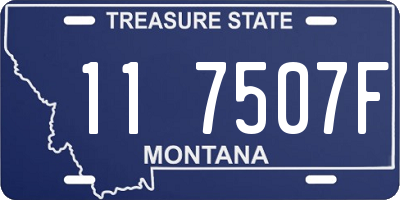 MT license plate 117507F