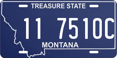 MT license plate 117510C