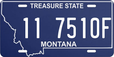 MT license plate 117510F