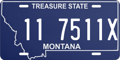 MT license plate 117511X