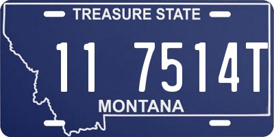 MT license plate 117514T