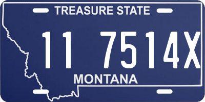 MT license plate 117514X