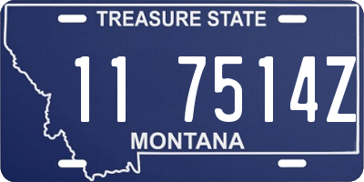 MT license plate 117514Z