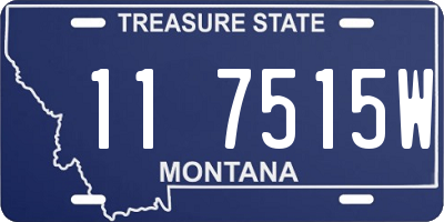 MT license plate 117515W