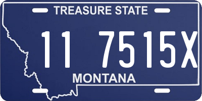 MT license plate 117515X