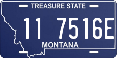 MT license plate 117516E