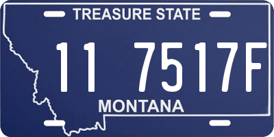 MT license plate 117517F