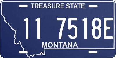 MT license plate 117518E