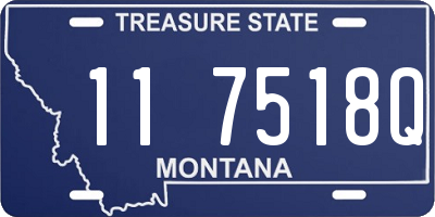 MT license plate 117518Q