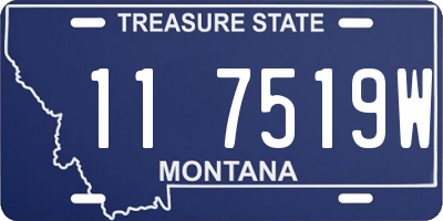 MT license plate 117519W