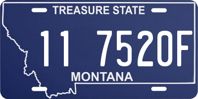 MT license plate 117520F