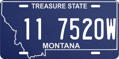 MT license plate 117520W