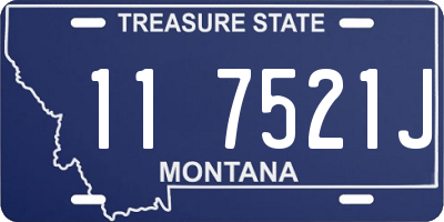 MT license plate 117521J