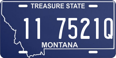 MT license plate 117521Q