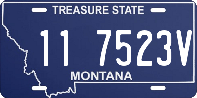 MT license plate 117523V