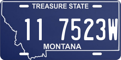 MT license plate 117523W