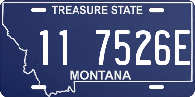 MT license plate 117526E