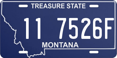 MT license plate 117526F