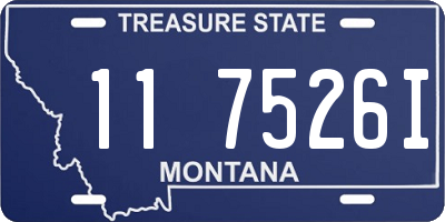 MT license plate 117526I