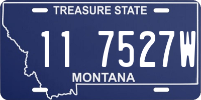 MT license plate 117527W