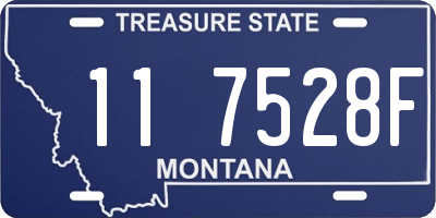 MT license plate 117528F