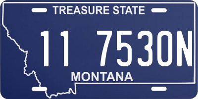 MT license plate 117530N