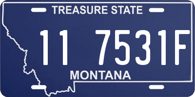 MT license plate 117531F