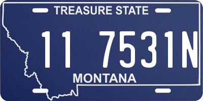 MT license plate 117531N