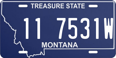 MT license plate 117531W